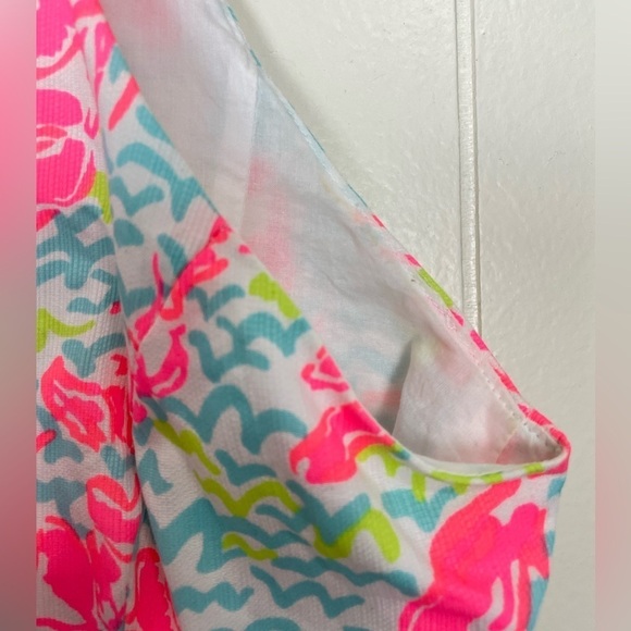 Lilly Pulitzer Pearl Pop Up Lobstah Roll Lace Detail Shift Dress Size 2 - Picture 13 of 15